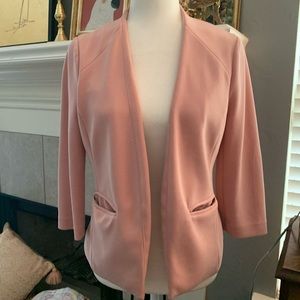 Blush cotton blend blazer